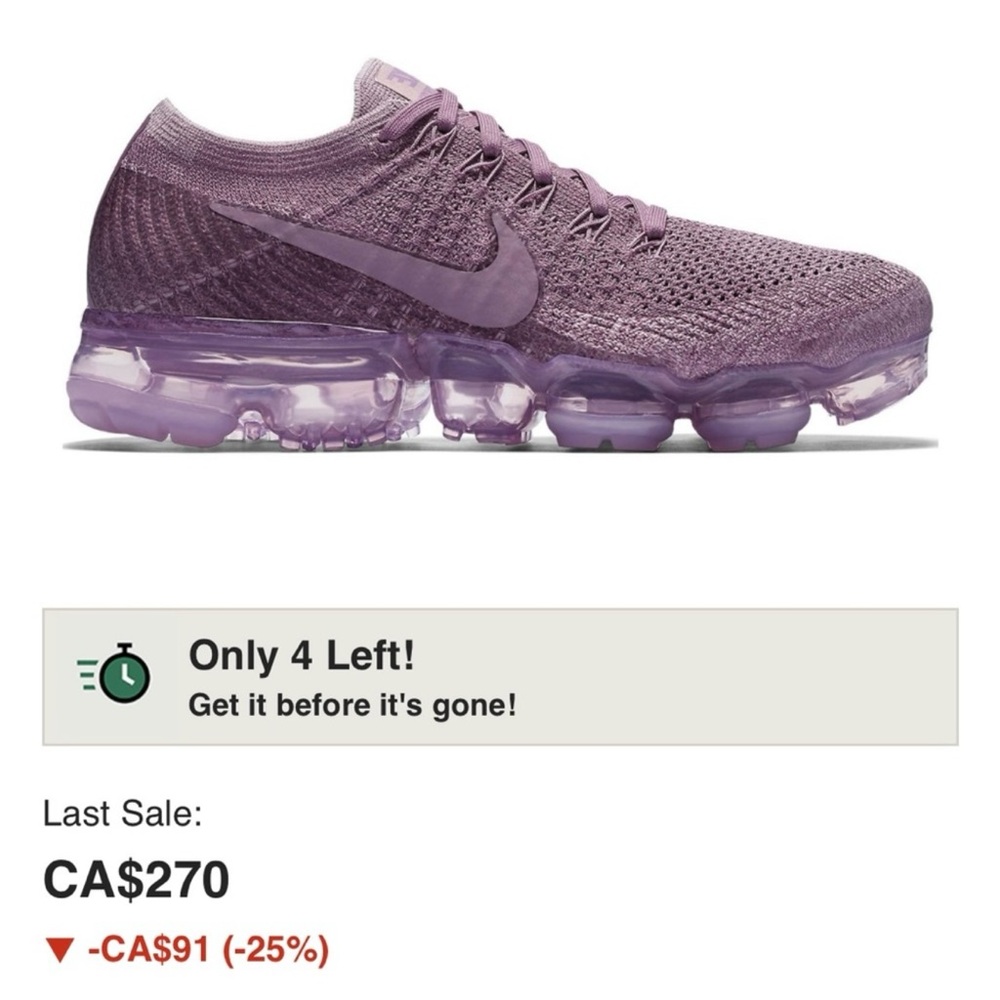 Nike Women Air Vapormax Sneakers Shoes 7